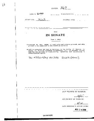 NYS Bill and Veto Jackets: 2000, Chapter 367
