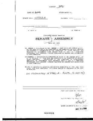NYS Bill and Veto Jackets: 2000, Chapter 382