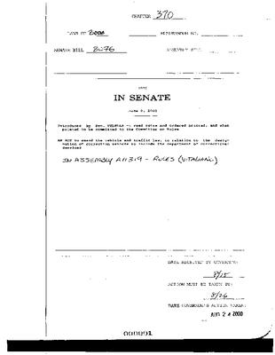 NYS Bill and Veto Jackets: 2000, Chapter 370