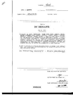 NYS Bill and Veto Jackets: 2000, Chapter 464