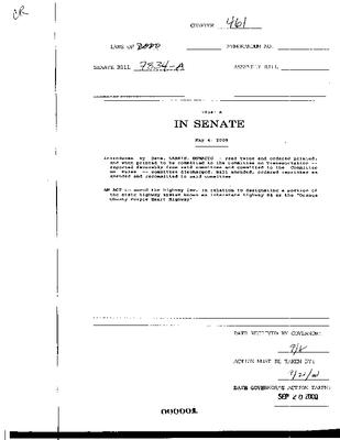 NYS Bill and Veto Jackets: 2000, Chapter 461