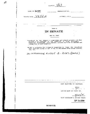 NYS Bill and Veto Jackets: 2000, Chapter 463