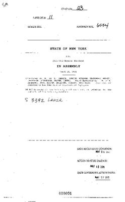 NYS Bill and Veto Jackets: 2011, Chapter 23