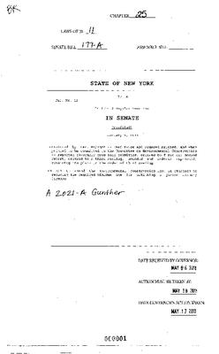 NYS Bill and Veto Jackets: 2011, Chapter 25