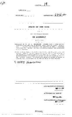 NYS Bill and Veto Jackets: 2011, Chapter 19