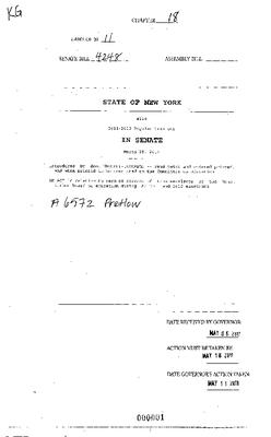 NYS Bill and Veto Jackets: 2011, Chapter 18