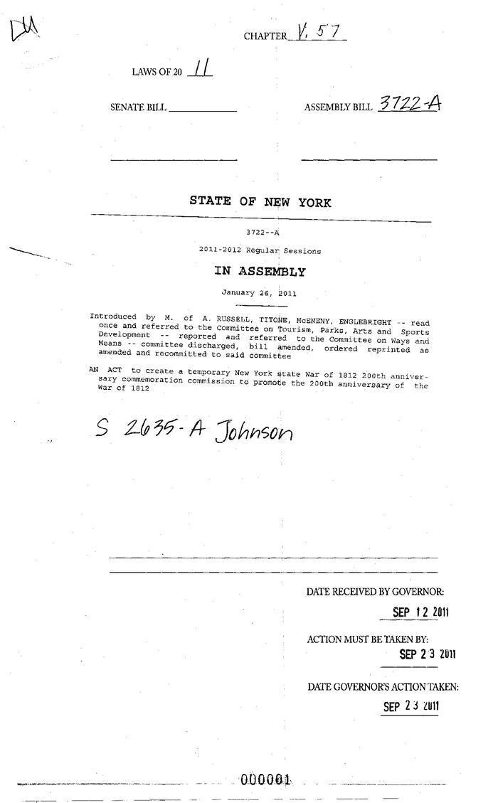 NYS Bill and Veto Jackets: 2011, Veto 57