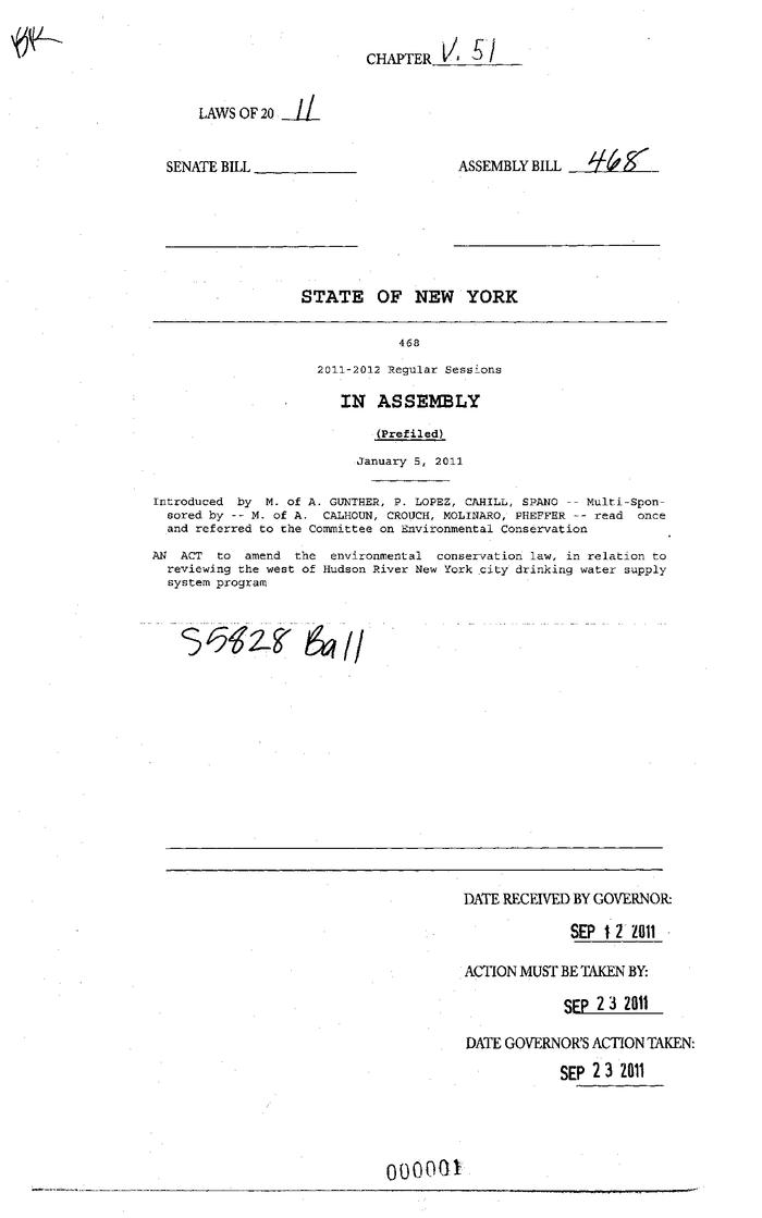 NYS Bill and Veto Jackets: 2011, Veto 51