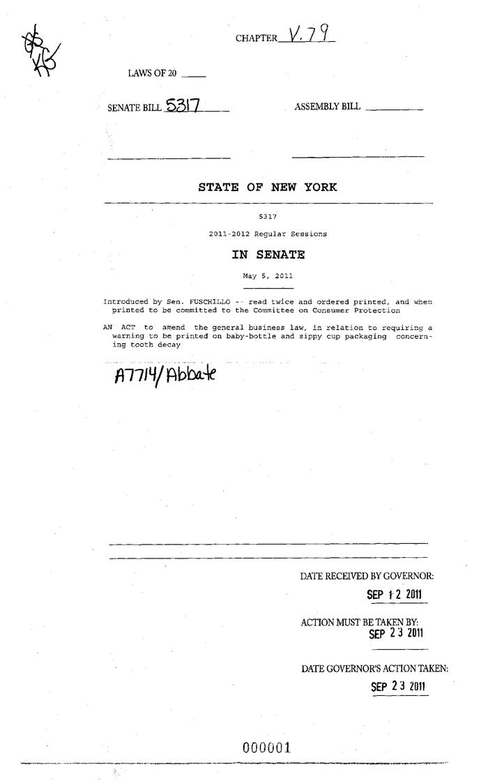 NYS Bill and Veto Jackets: 2011, Veto 79