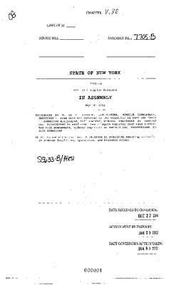 NYS Bill and Veto Jackets: 2011, Veto 86