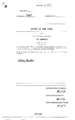 NYS Bill and Veto Jackets: 2011, Veto 89