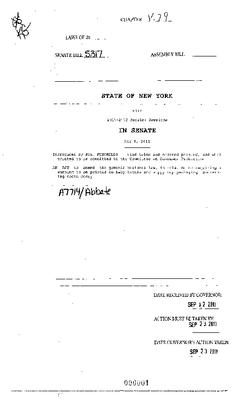 NYS Bill and Veto Jackets: 2011, Veto 79