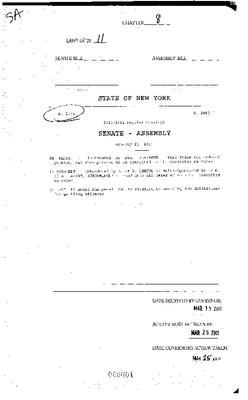 NYS Bill and Veto Jackets: 2011, Chapter 8