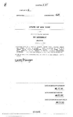 NYS Bill and Veto Jackets: 2011, Veto 88