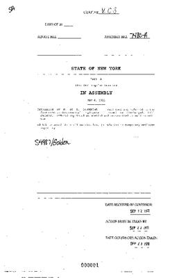 NYS Bill and Veto Jackets: 2011, Veto 63