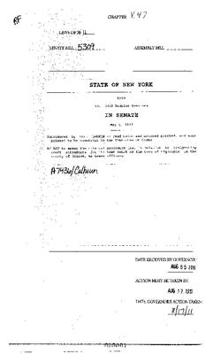 NYS Bill and Veto Jackets: 2011, Veto 47