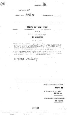 NYS Bill and Veto Jackets: 2010, Chapter 26