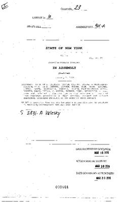 NYS Bill and Veto Jackets: 2010, Chapter 23