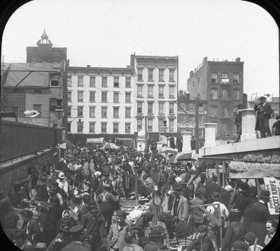 New York City, Ridge to Clinton St. Street Market for fish-peddlers.