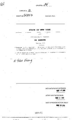 NYS Bill and Veto Jackets: 2010, Chapter 34