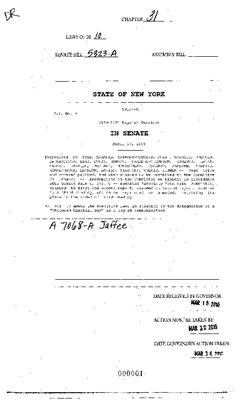 NYS Bill and Veto Jackets: 2010, Chapter 31