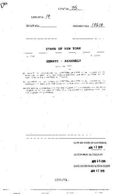 NYS Bill and Veto Jackets: 2010, Chapter 35