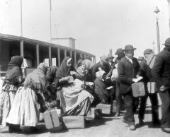 New York City. Ellis Island. Emigrants Waiting to Pass.