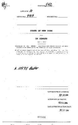 NYS Bill and Veto Jackets: 2010, Chapter 542