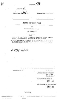 NYS Bill and Veto Jackets: 2010, Chapter 538