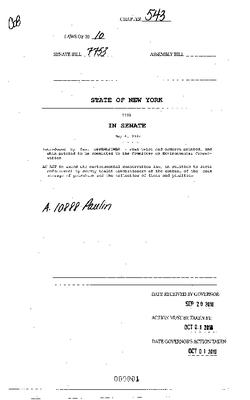 NYS Bill and Veto Jackets: 2010, Chapter 543