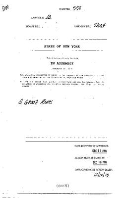 NYS Bill and Veto Jackets: 2010, Chapter 558