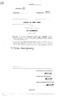 NYS Bill and Veto Jackets: 2010, Veto 13