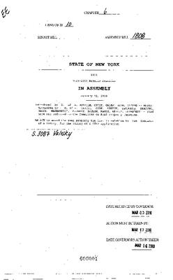 NYS Bill and Veto Jackets: 2010, Chapter 6