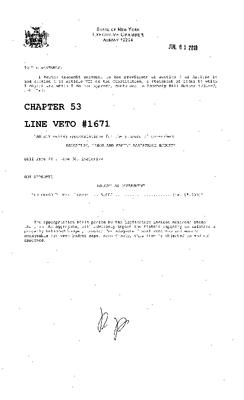 NYS Bill and Veto Jackets: 2010, Line Item Vetoes 1671-1720