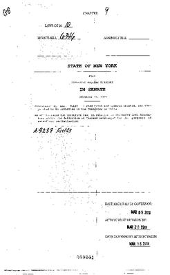 NYS Bill and Veto Jackets: 2010, Chapter 9