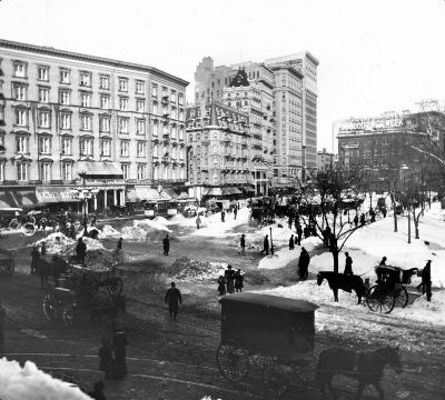 New York City. Madison Square After Big Snow Storm.