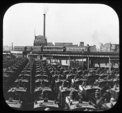 Discarded elevated R.R. engines in New York City