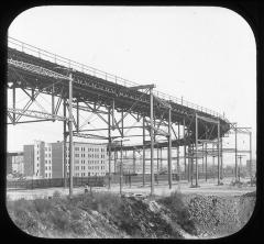 Elevated R.R. curve at 110th Street, New York City