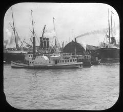 Ocean steamship wharves in New York City