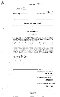 NYS Bill and Veto Jackets: 2009, Chapter 18