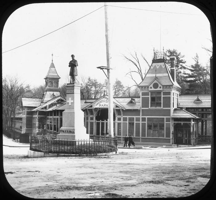 Congress Park entrance in Saratoga