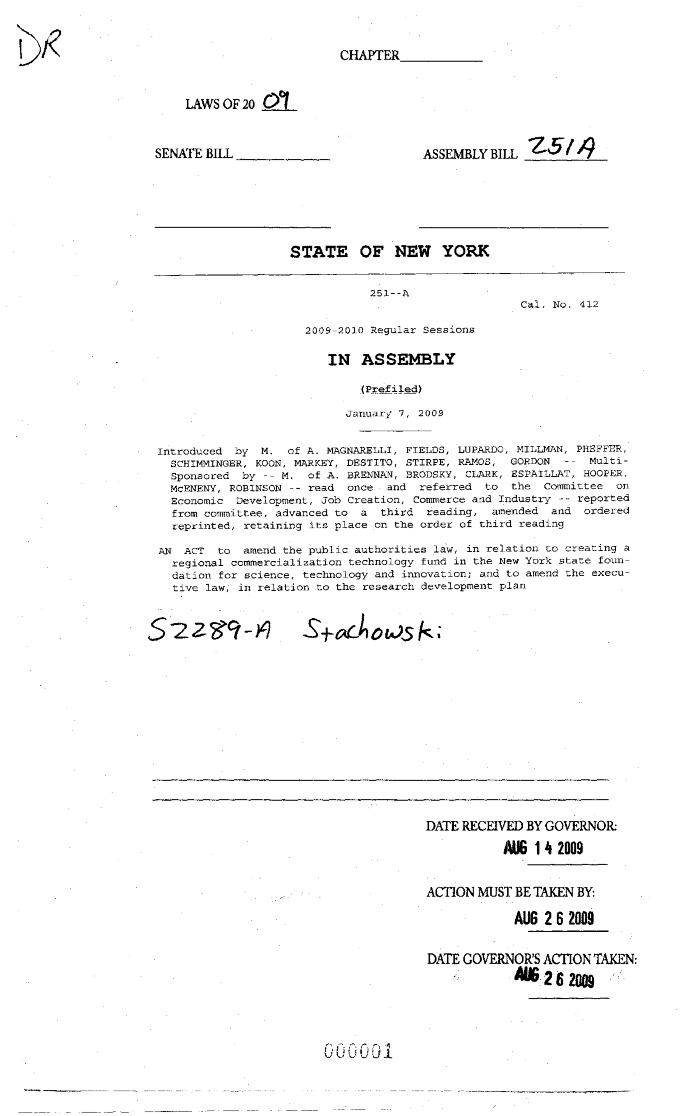 NYS Bill and Veto Jackets: 2009, Veto 46