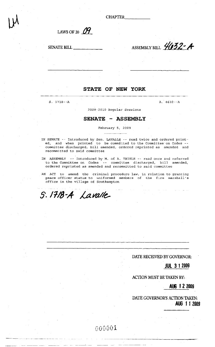 NYS Bill and Veto Jackets: 2009, Veto 34