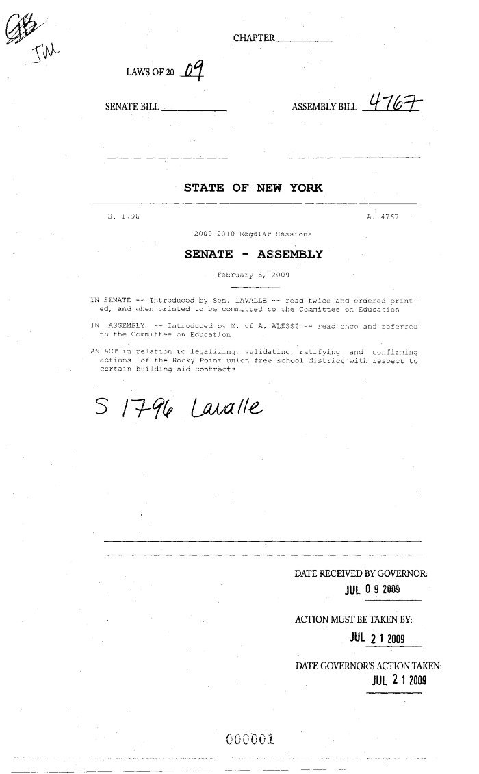 NYS Bill and Veto Jackets: 2009, Veto 15