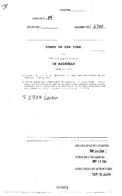 NYS Bill and Veto Jackets: 2009, Veto 70