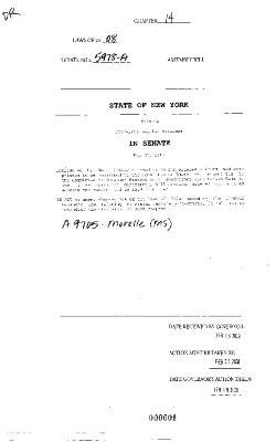 NYS Bill and Veto Jackets: 2008, Chapter 14