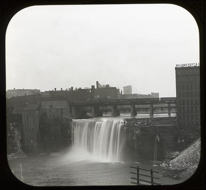 Genessee [sic] River Upper Falls & R.R. Bridge, Rochester, New York