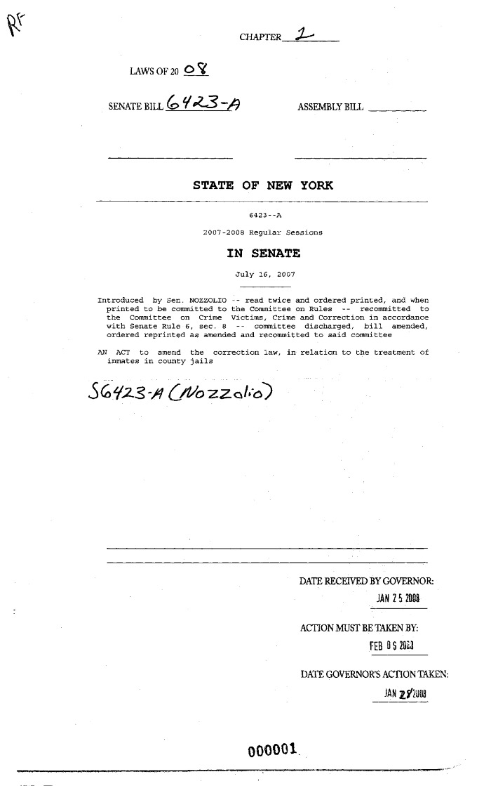 NYS Bill and Veto Jackets: 2008, Chapter 2