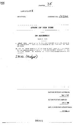 NYS Bill and Veto Jackets: 2008, Chapter 35