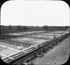 Evaporating trays at salt works